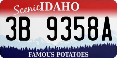 ID license plate 3B9358A