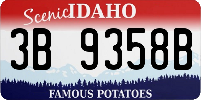 ID license plate 3B9358B