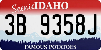 ID license plate 3B9358J