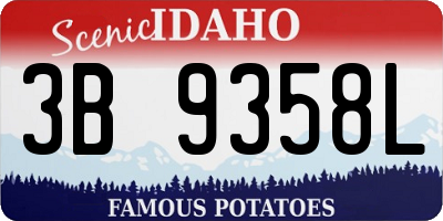 ID license plate 3B9358L