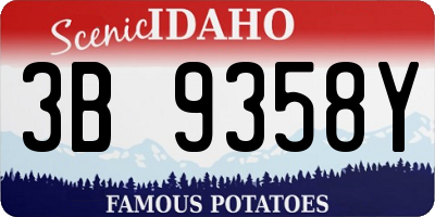 ID license plate 3B9358Y