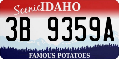 ID license plate 3B9359A