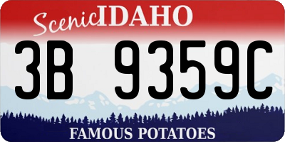ID license plate 3B9359C