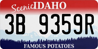 ID license plate 3B9359R