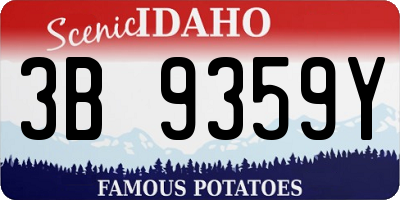 ID license plate 3B9359Y