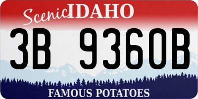ID license plate 3B9360B