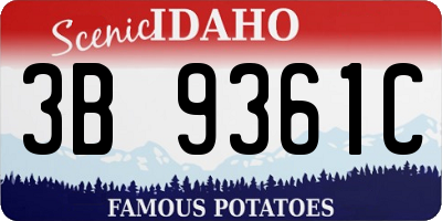 ID license plate 3B9361C