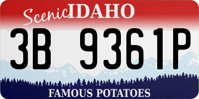 ID license plate 3B9361P
