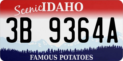 ID license plate 3B9364A