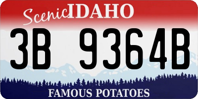 ID license plate 3B9364B