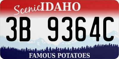 ID license plate 3B9364C