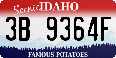 ID license plate 3B9364F