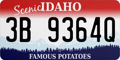 ID license plate 3B9364Q