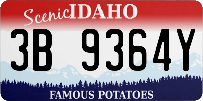 ID license plate 3B9364Y
