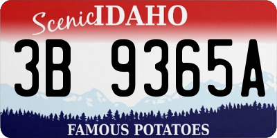 ID license plate 3B9365A