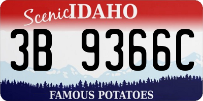 ID license plate 3B9366C