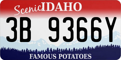 ID license plate 3B9366Y