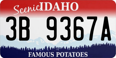 ID license plate 3B9367A