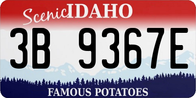 ID license plate 3B9367E