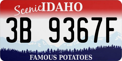 ID license plate 3B9367F