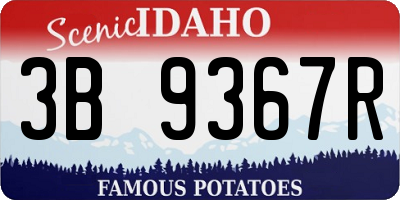 ID license plate 3B9367R
