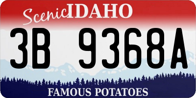 ID license plate 3B9368A
