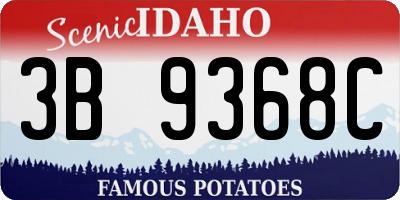 ID license plate 3B9368C