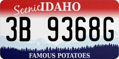 ID license plate 3B9368G