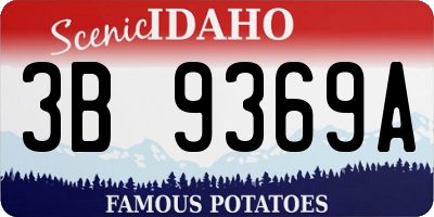 ID license plate 3B9369A