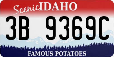 ID license plate 3B9369C