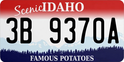 ID license plate 3B9370A