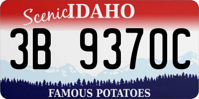 ID license plate 3B9370C