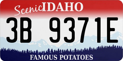 ID license plate 3B9371E