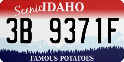 ID license plate 3B9371F