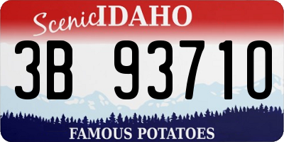 ID license plate 3B9371O