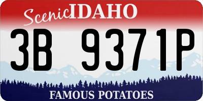 ID license plate 3B9371P