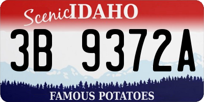 ID license plate 3B9372A