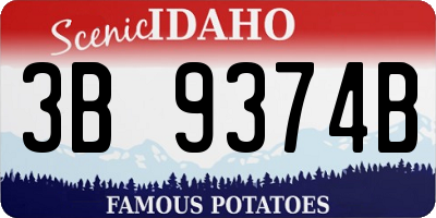 ID license plate 3B9374B
