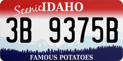 ID license plate 3B9375B