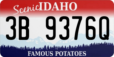 ID license plate 3B9376Q