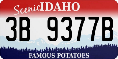 ID license plate 3B9377B