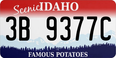 ID license plate 3B9377C