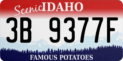 ID license plate 3B9377F