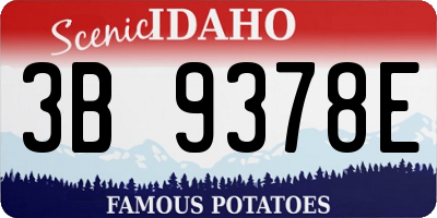 ID license plate 3B9378E