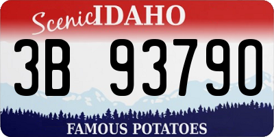 ID license plate 3B9379O