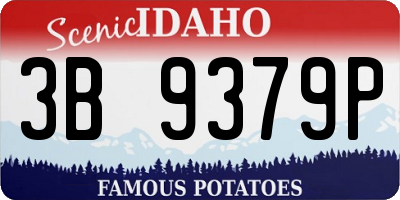 ID license plate 3B9379P