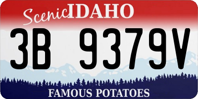 ID license plate 3B9379V