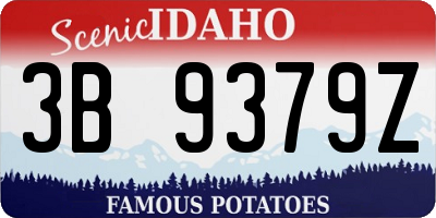 ID license plate 3B9379Z