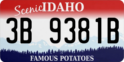 ID license plate 3B9381B