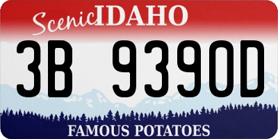 ID license plate 3B9390D